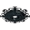 Ekena Millwork Orleans Ceiling Medallion (Fits Canopies up to 8 1/4"), 38 3/8"OD x 6 5/8"ID x 2 7/8"P, Night Shade CM38OLNSF - alternate 2